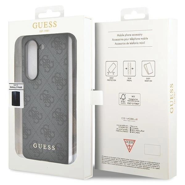 Etui Guess 4G Charms Collection na Samsung Galaxy Z Fold 5 - szare