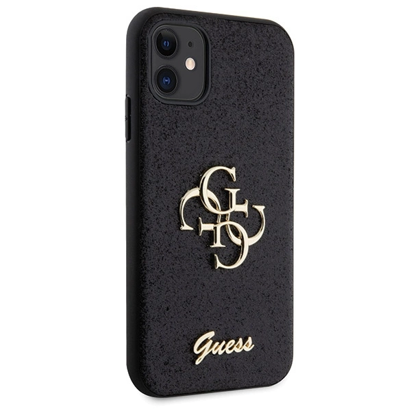 Etui Guess Glitter Script Big 4G na iPhone 11 / Xr - czarne