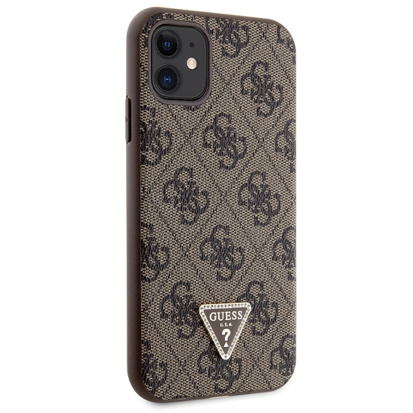Etui Guess Crossbody 4G Metal Logo na iPhone 11 / Xr - brązowe