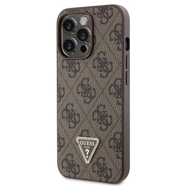 Etui Guess Crossbody 4G Metal Logo na iPhone 13 Pro / iPhone 13 - brązowe