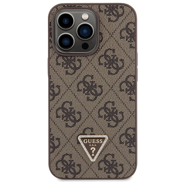 Etui Guess Crossbody 4G Metal Logo na iPhone 13 Pro / iPhone 13 - brązowe