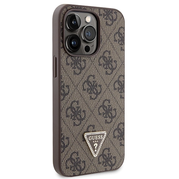 Etui Guess Crossbody 4G Metal Logo na iPhone 13 Pro / iPhone 13 - brązowe