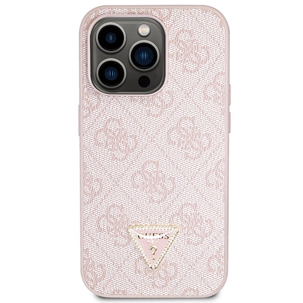 Etui Guess Crossbody 4G Metal Logo na iPhone 14 Pro - różowe