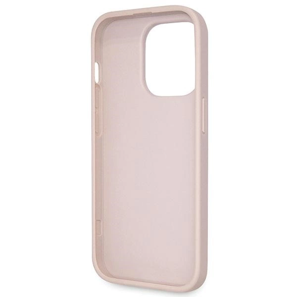 Etui Guess Crossbody 4G Metal Logo na iPhone 14 Pro - różowe