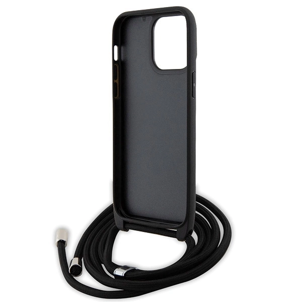 Etui Karl Lagerfeld Crossbody Saffiano Metal Pin Karl&Choupette na iPhone 14 Pro Max - czarne