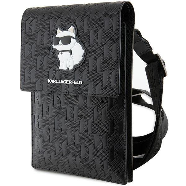 Torebka Karl Lagerfeld Saffiano Monogram Choupette - czarna