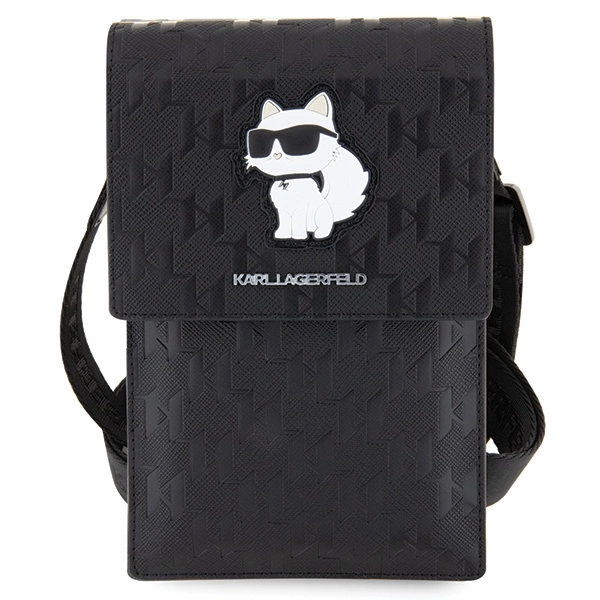 Torebka Karl Lagerfeld Saffiano Monogram Choupette - czarna