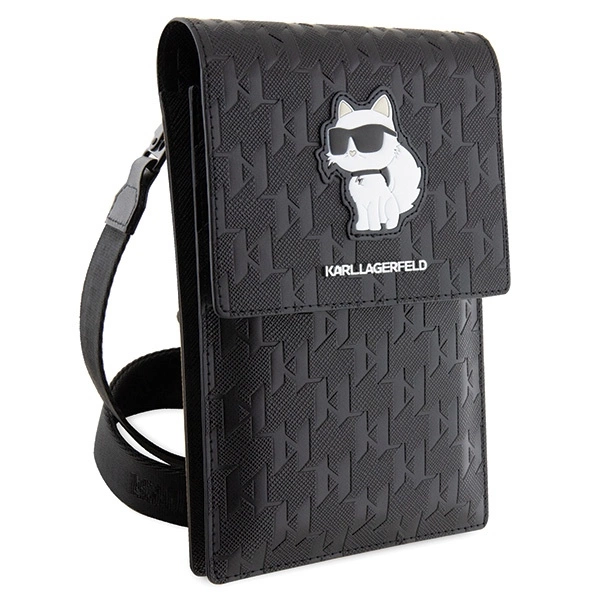 Torebka Karl Lagerfeld Saffiano Monogram Choupette - czarna