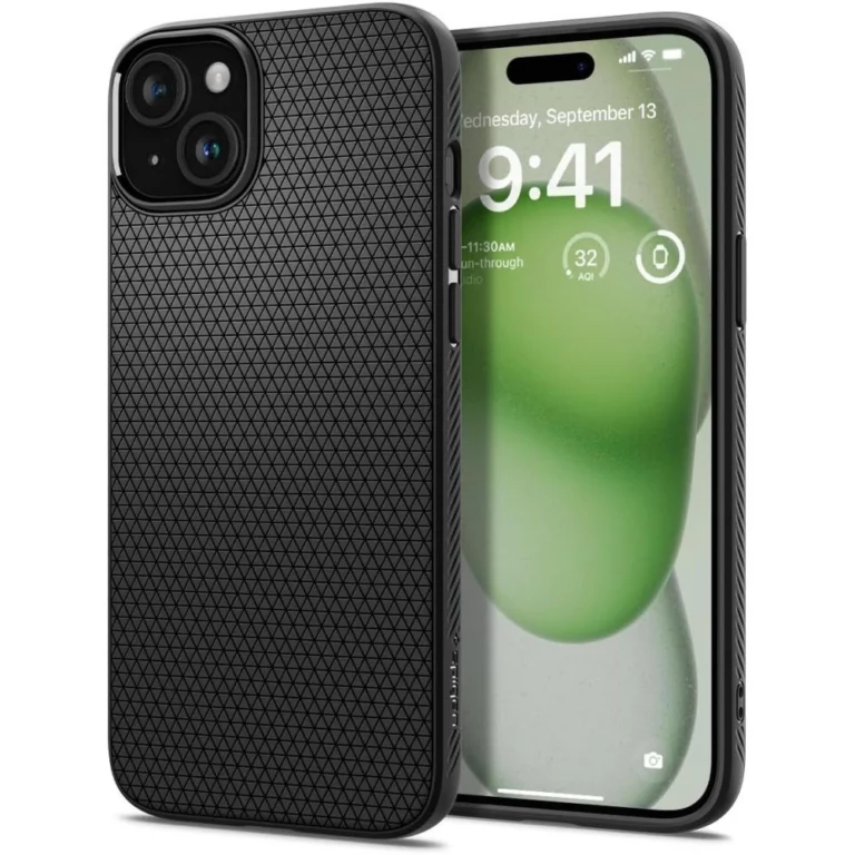 Etui Spigen Liquid Air na iPhone 15 Plus - czarny mat