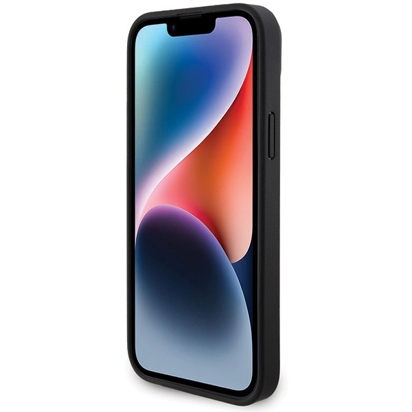 Etui BMW Leather Carbon na iPhone 15 Plus - czarne