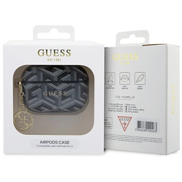 Etui Guess GCube Charm na AirPods Pro 2 - czarne