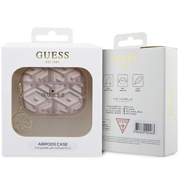 Etui Guess GCube Charm na AirPods Pro 2 - różowe