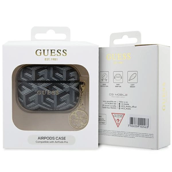 Etui Guess GCube Charm na AirPods Pro - czarne