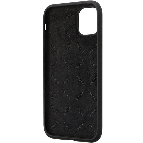 Etui Guess Silicone Logo Strass 4G na iPhone 11 / Xr - czarne