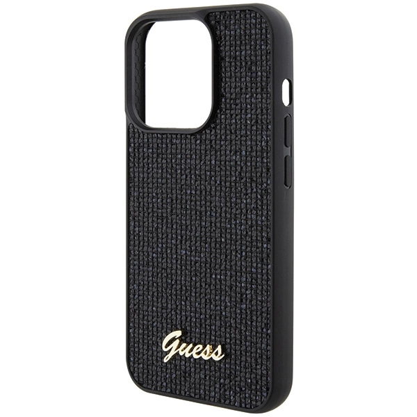 Etui Guess Disco Metal Script na iPhone 15 Pro - czarne