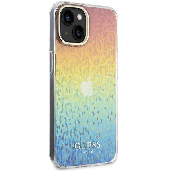Etui Guess IML Faceted Mirror Disco Iridescent na iPhone 15 - wielokolorowe