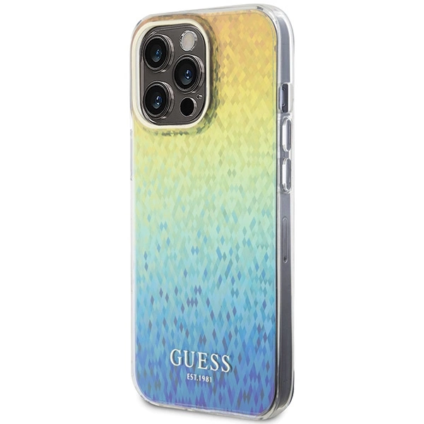 Etui Guess IML Faceted Mirror Disco Iridescent na iPhone 15 Pro Max - wielokolorowe
