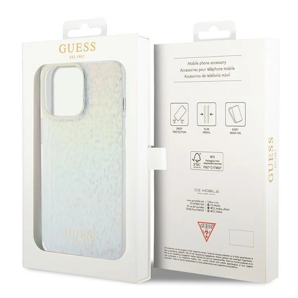 Etui Guess IML Faceted Mirror Disco Iridescent na iPhone 15 Pro Max - wielokolorowe
