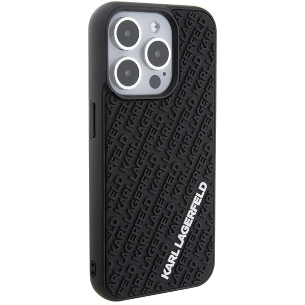 Etui Karl Lagerfeld 3D Rubber Multi Logo na iPhone 15 Pro - czarne