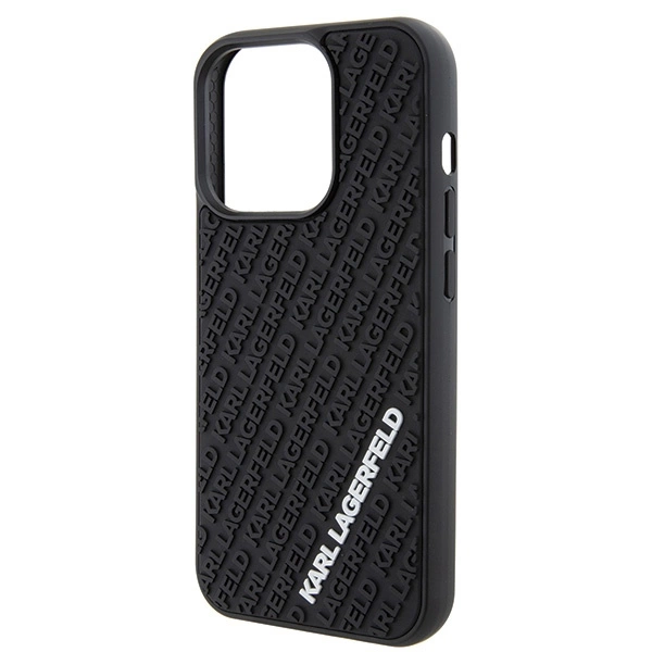 Etui Karl Lagerfeld 3D Rubber Multi Logo na iPhone 15 Pro - czarne