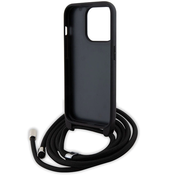 Etui Karl Lagerfeld Crossbody Saffiano Metal Pin Karl&Choupette na iPhone 15 Pro - czarne