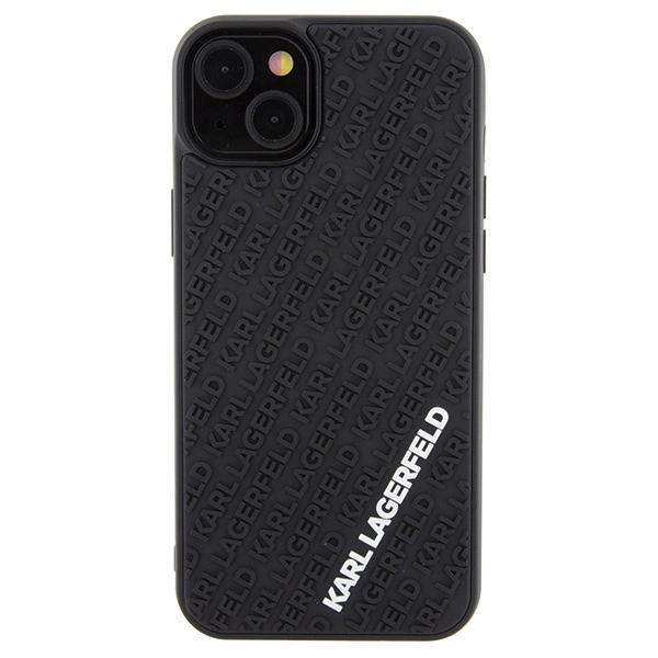 Etui Karl Lagerfeld 3D Rubber Multi Logo na iPhone 15 Plus - czarne