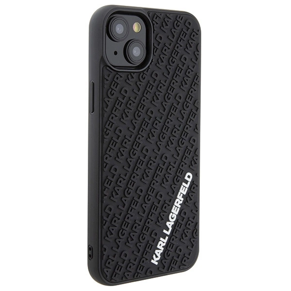 Etui Karl Lagerfeld 3D Rubber Multi Logo na iPhone 15 Plus - czarne