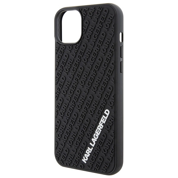 Etui Karl Lagerfeld 3D Rubber Multi Logo na iPhone 15 Plus - czarne