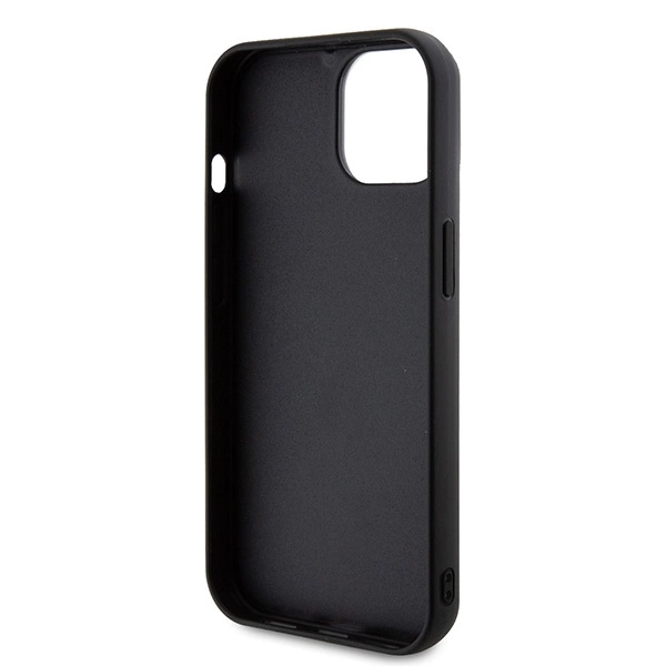 Etui Karl Lagerfeld 3D Rubber Glitter Logo na iPhone 15 - czarne