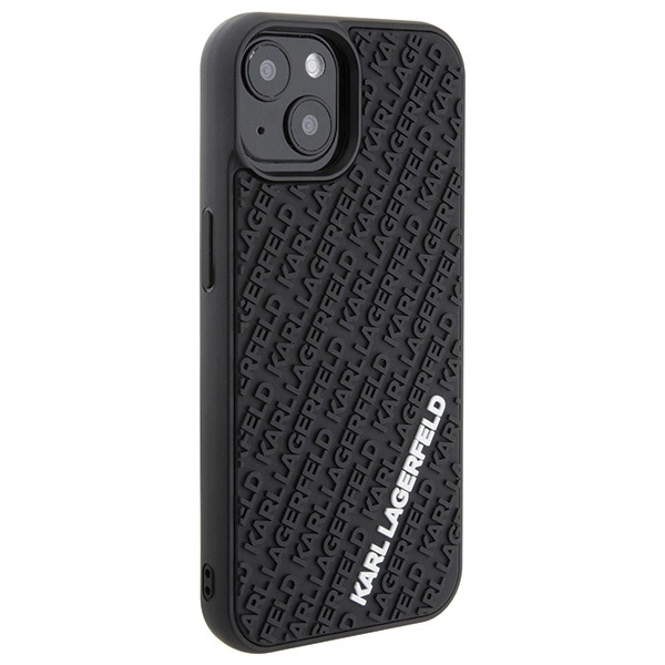 Etui Karl Lagerfeld 3D Rubber Multi Logo na iPhone 15 - czarne