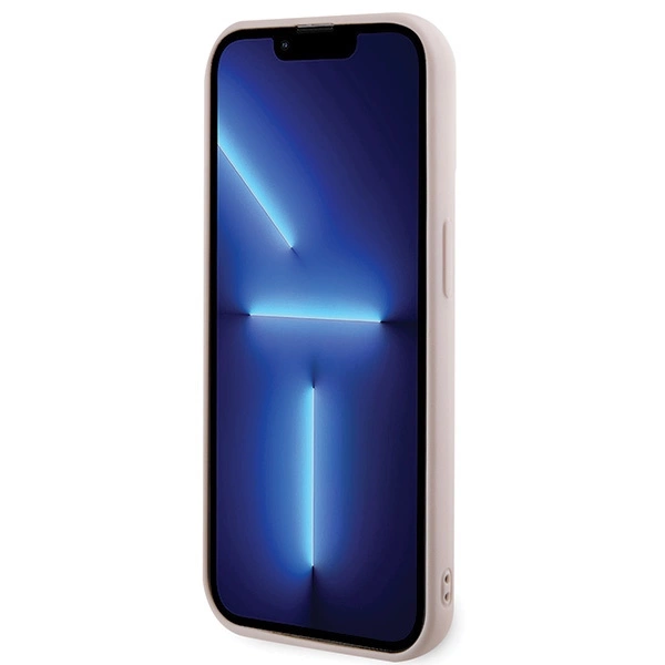 Etui Karl Lagerfeld 3D Rubber Glitter Logo na iPhone 15 Pro Max - różowe