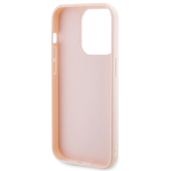 Etui Karl Lagerfeld 3D Rubber Glitter Logo na iPhone 15 Pro Max - różowe