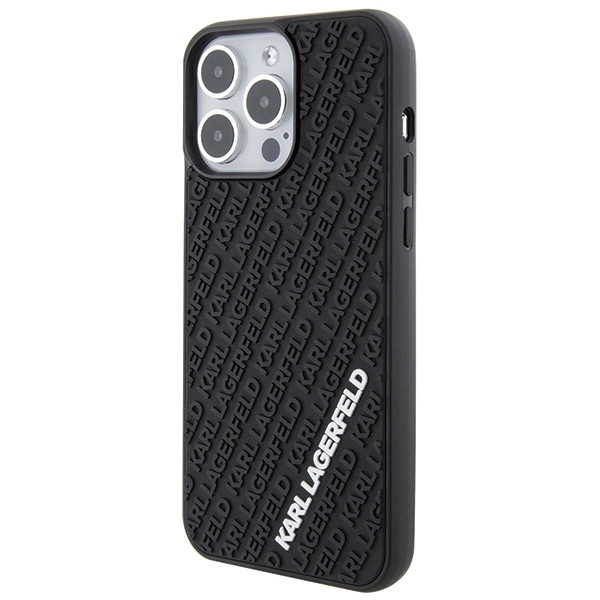 Etui Karl Lagerfeld 3D Rubber Multi Logo na iPhone 15 Pro Max - czarne