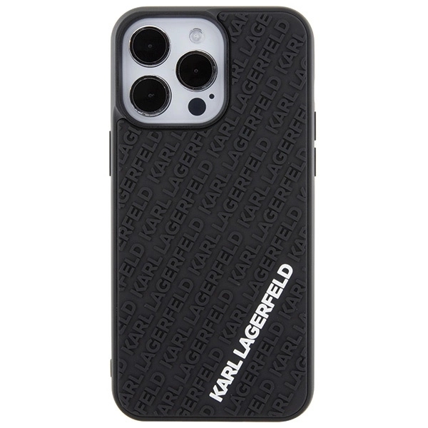 Etui Karl Lagerfeld 3D Rubber Multi Logo na iPhone 15 Pro Max - czarne