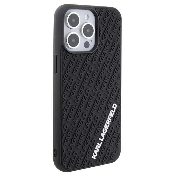 Etui Karl Lagerfeld 3D Rubber Multi Logo na iPhone 15 Pro Max - czarne