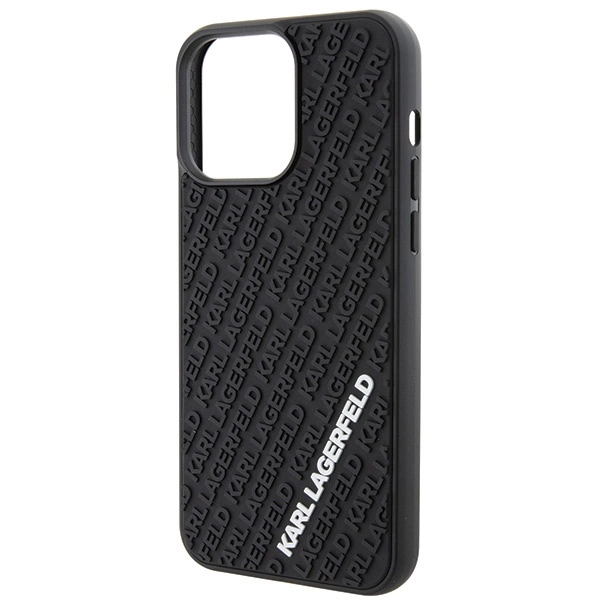Etui Karl Lagerfeld 3D Rubber Multi Logo na iPhone 15 Pro Max - czarne