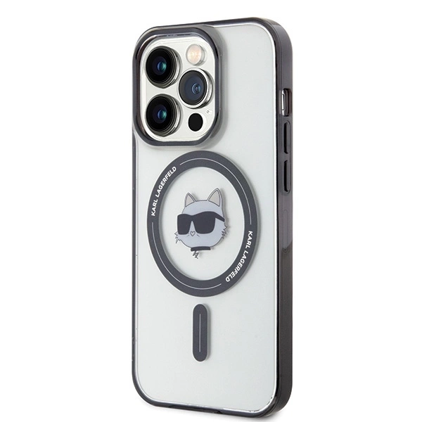 Etui Karl Lagerfeld IML Choupette's Head MagSafe na iPhone 15 Pro - przezroczyste