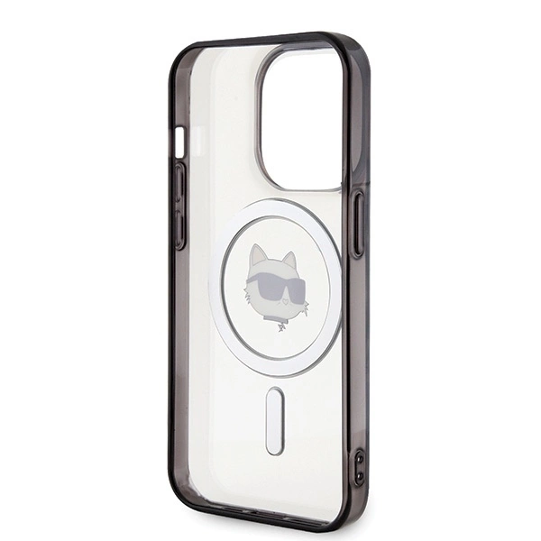 Etui Karl Lagerfeld IML Choupette's Head MagSafe na iPhone 15 Pro - przezroczyste