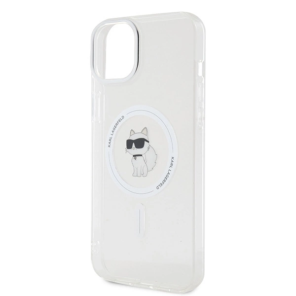 Etui Karl Lagerfeld IML Choupette MagSafe na iPhone 15 Plus - przezroczyste