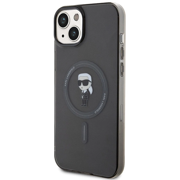 Etui Karl Lagerfeld IML Ikonik MagSafe na iPhone 15 Plus - czarne