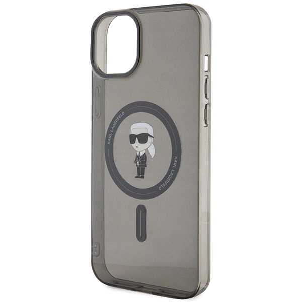 Etui Karl Lagerfeld IML Ikonik MagSafe na iPhone 15 Plus - czarne