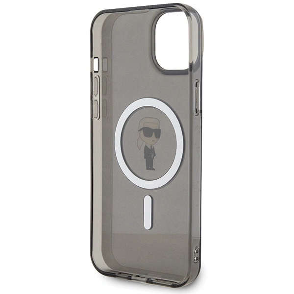 Etui Karl Lagerfeld IML Ikonik MagSafe na iPhone 15 Plus - czarne