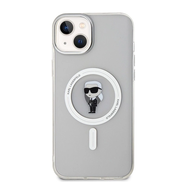 Etui Karl Lagerfeld IML Ikonik MagSafe na iPhone 15 Plus - przezroczyste