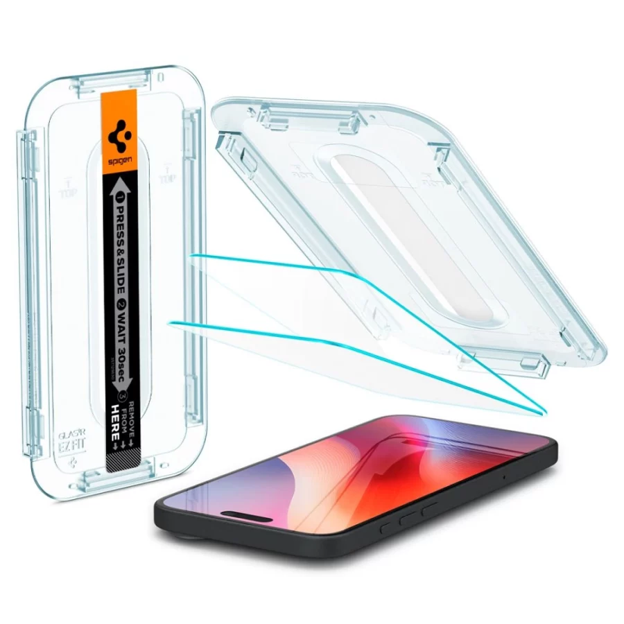 Szkło hartowane Spigen Glas.tR EZ Fit na iPhone 15 / 16 - 2 szt.