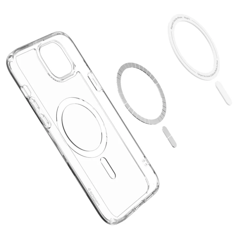Etui Spigen Ultra Hybrid Mag z MagSafe na iPhone 15 - białe