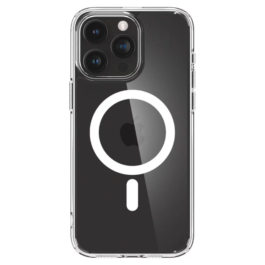 Etui Spigen Ultra Hybrid Mag z MagSafe na iPhone 15 Pro - białe
