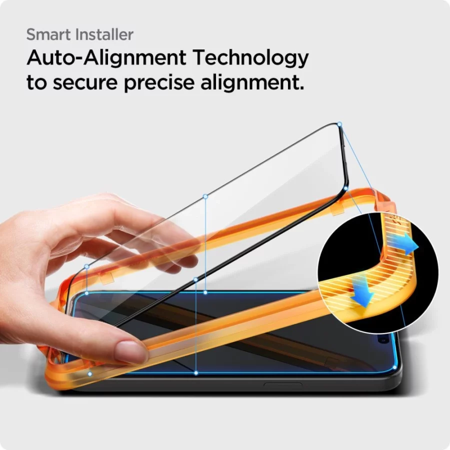 Szkło hartowane Spigen ALM Glass FC na iPhone 15 - czarne 2 szt.