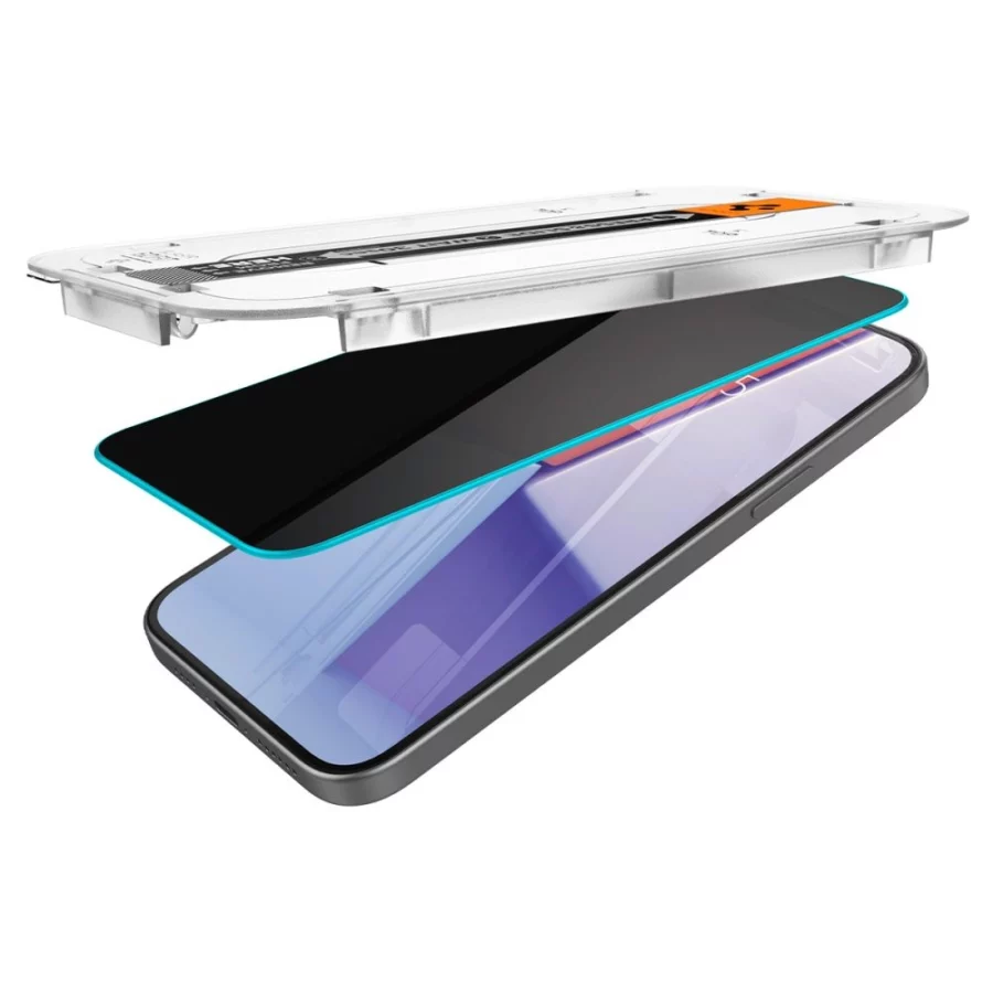 Szkło hartowane Spigen Glas.tR EZ Fit Privacy na iPhone 15 Plus