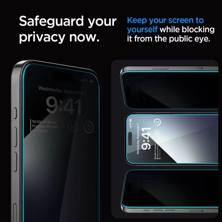 Szkło hartowane Spigen Glas.tR EZ Fit Privacy na iPhone 15 Plus