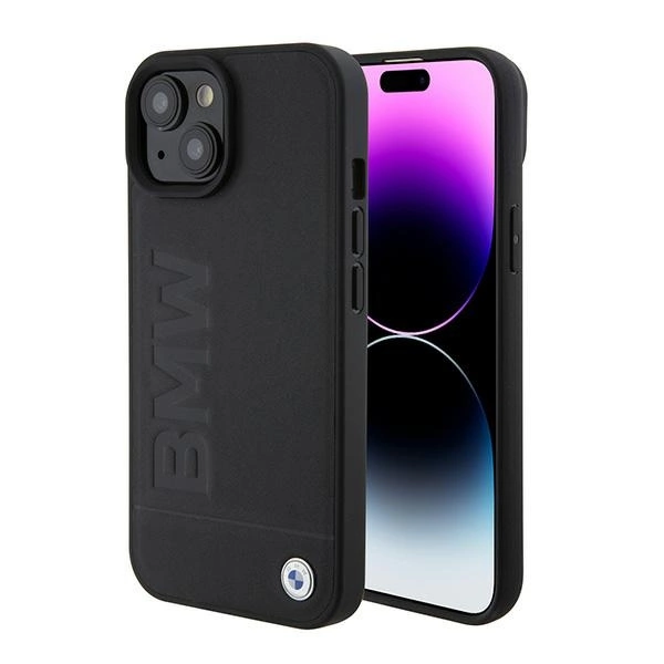 Etui BMW Signature Logo Imprint MagSafe do iPhone 15 - czarne